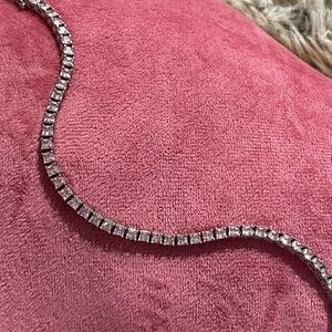 925 Pink Cz Tennis Bracelet